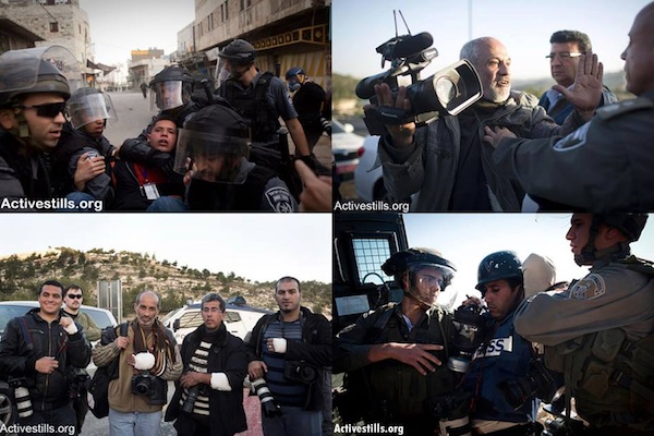 חיילים עוצרים, תוקפים ופוצעים עיתונאים פלסטינים דרך קבע (אקטיבסטילס)