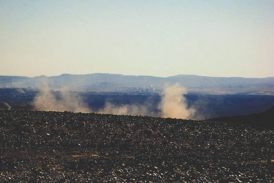 פיצוץ במכרה בריר (צילום: דב פוניו)