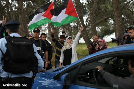 עשרות פלסטינים הפגינו מול "מרתון התנ"ך הראשון" בשטחים הכבושים (אורן זיו/אקטיבסטילס)