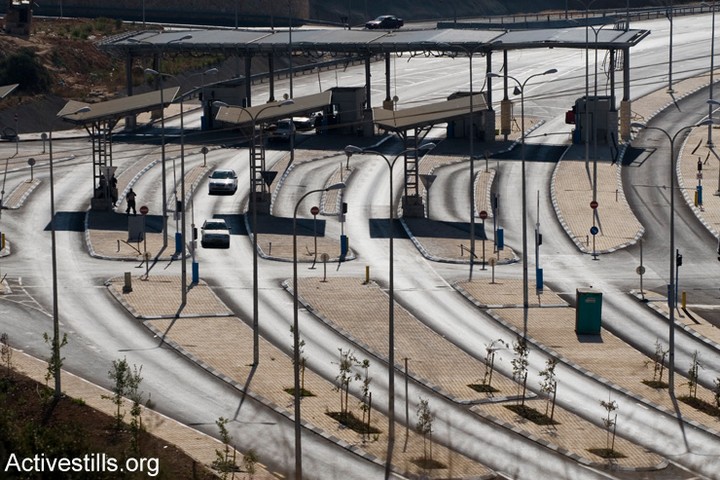 המחסום בכביש המנהרות ליד בית לחם (אורן זיו/אקטיבסטילס)