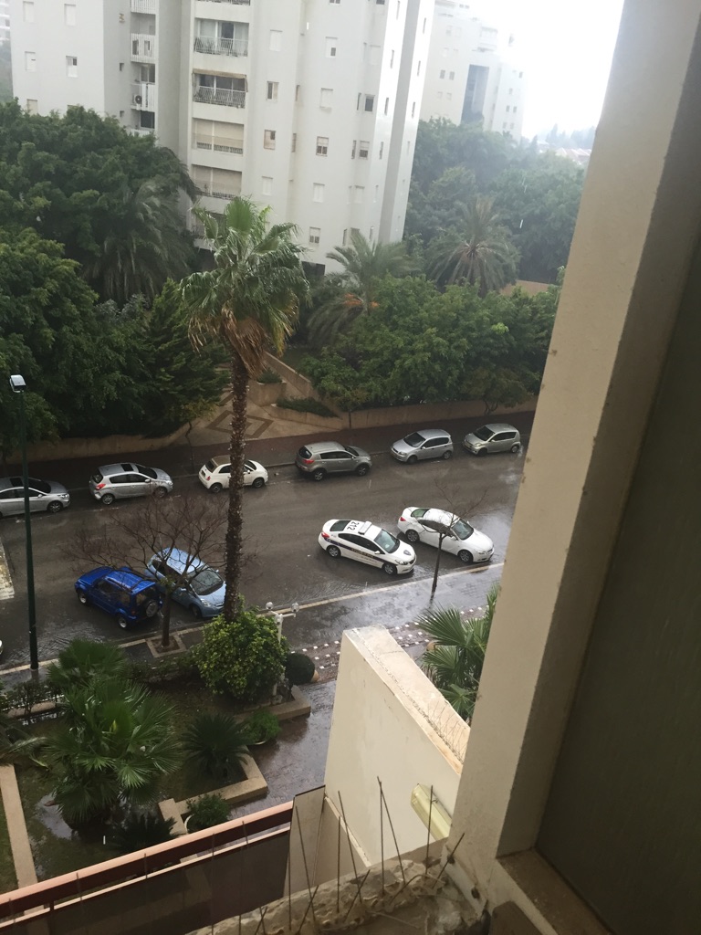 ניידות המשטרה מתחת לדירתו של מחמד עבד אל-קאדר