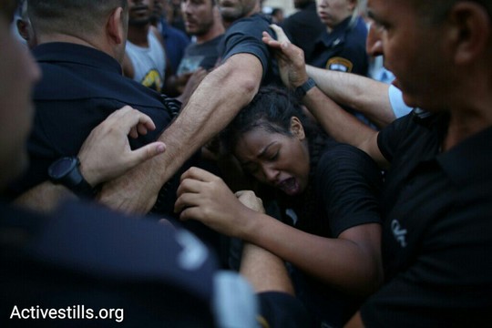הפגנת בני הקהילה האתיופית בתל-אביב נגד אלימות משטרתית. צילום: אורן זיו/אקטיבסטילס