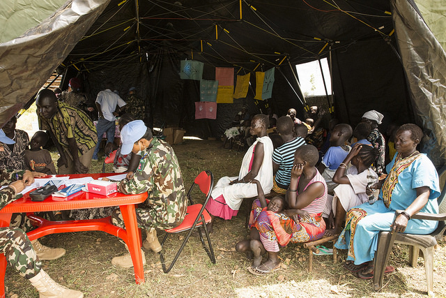 מחנה סיוע רפואי של האוו"ם ליד ג'ובה, דרום סודאן, אתמול (UNMISS Isaac Billy CC BY-NC-ND 2.0)