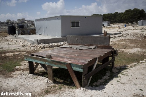 אחד מהמבנים הנוספים שנתרמו ע"י הנציבות האירופית. גם על מבנה זה יש צו הריסה. (אורן זיו / אקטיבסטילס)