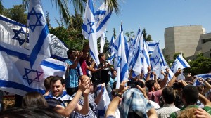 הפגנת הנגד של אם תרצו והבית היהודי. (צילום:רענן פורשנר)