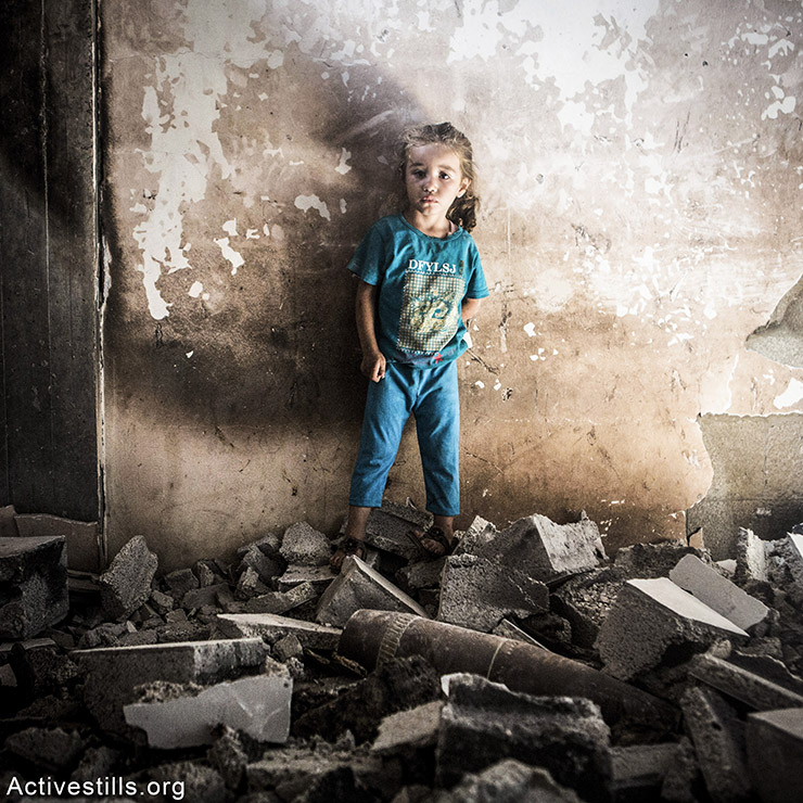 מאלאק, בת 4, עזה, יולי 2014.  אן פאק/אקטיבסטילס