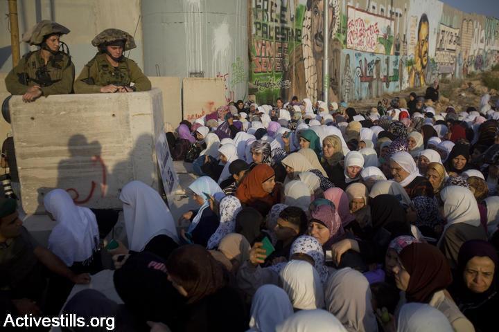 חיילים ונשים, מחסום קלנדיה (ארכיון: אקטיבסטילס)