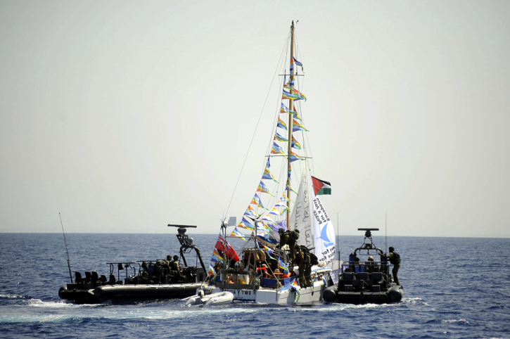 חיל הים תופס את ספינת המשט לעזה, ספטמבר 2010 (דובר צה"ל)
