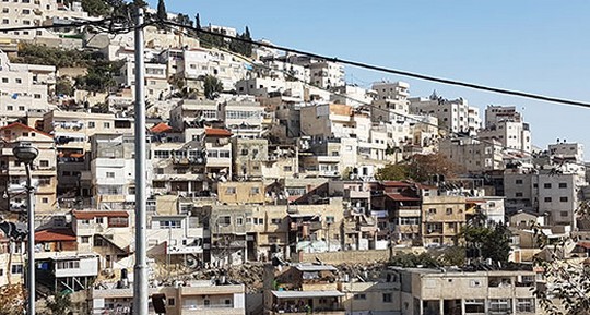 מראה שכונת בטן אל הווא בירושלים המזרחית. (צילום: עמית גילוץ, בצלם)