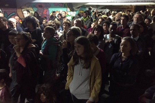 מאתיים איש באירוע מחאה נגד גירוש מבקשי המקלט באברהם הוסטל (חגי מטר)