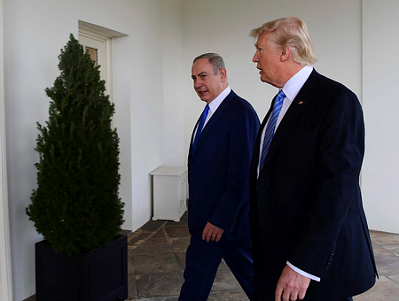 טראמפ עם נתניהו בבית הלבן. בישראל יש אהדה עמוקה לסדיזם של טראמפ (צילום: אבי אוחיון/לע"מ)
