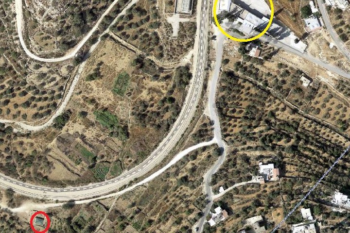 מפה של בתיר ומסילת הברזל