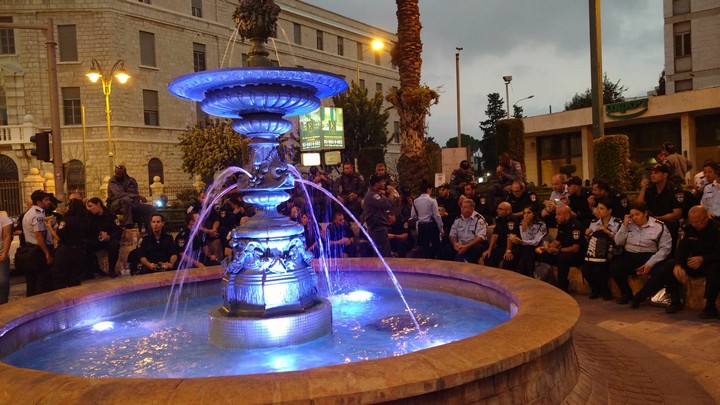 רמות אבטחה גבוהות: שוטרים אחרי המצעד (אורלי נוי)