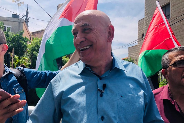 שלטונות שב"ס העבירו אותו מכלא לכלא ארבע פעמים. בסאל גטאס לאחר שחרורו הבוקר מהכלא (צילום: דארין טאטור)