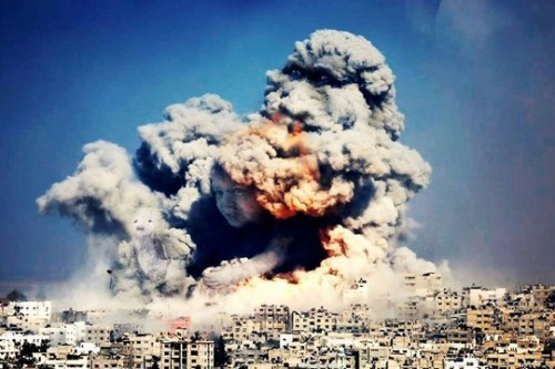 ילד בענן. עבודה של בושרה שינאן (צילום מקור: מוחמד סאבר) ילד בענן. עבודה של בושרה שינאן (צילום מקור: מוחמד סאבר)