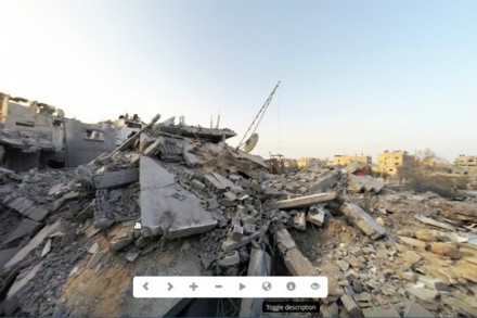 צילום מסך מתוך האתר The Gaza War Map