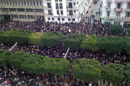 המהפכה בתוניסיה 2011 (צילום: ויקימדיה VOA /L. Bryant)