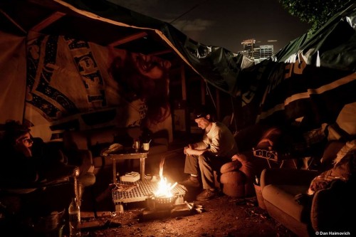 ערב הסופה, עיריית תל-אביב ניתקה את מאהל ארלוזורוב מחשמל 