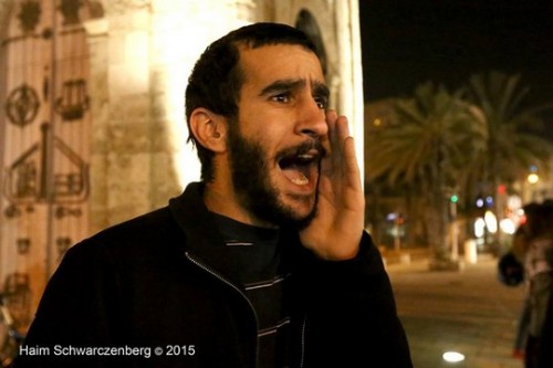 הפגנה ביפו נגד אלימות משטרתית כלפי אזרחים פלסטינים (צילום: חיים שוורצנברג) הפגנה ביפו נגד אלימות משטרתית כלפי אזרחים פלסטינים (צילום: חיים שוורצנברג)