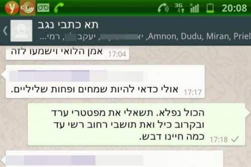 קבוצת כתבי הנגב, בניהול דובר עיריית באר שבע, אמנון יוסף