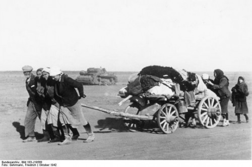 פליטים במלחמת העולם השניה (ויקימדיה, CC BY-SA 3.0 DE)