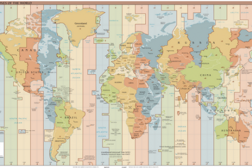 אזורי הזמן בעולם (TimeZonesBoy CC BY-SA 4.0)