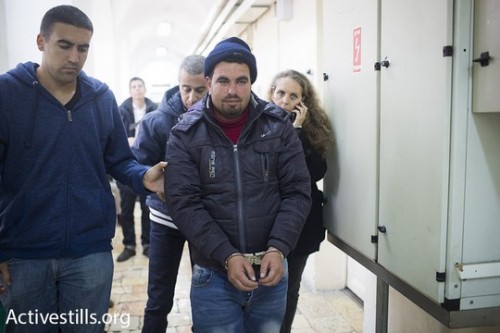 נאסר נוואג'עה מובא לדיון הארכת מעצר בבית משפט השלום בירושלים (אורן זיו / אקטיבסטילס)