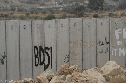 גרפיטי חרם על החומה בנעלין (Tal King CC BY-NC 2.0)