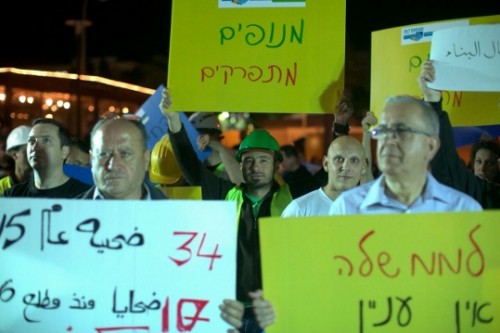 הפגנת המנופאים, תל אביב (יותם רונן / אקטיבסטילס)