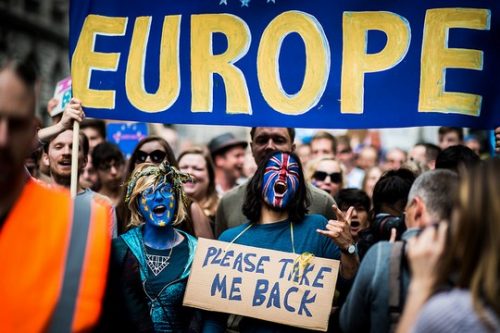 הפגנה בלונדון נגד היציאה מהאיחוד האירופי (Garon S CC BY-NC-ND 2.0)
