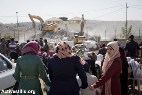 אם אין תוכנית מתאר, כל בניה היא לא חוקית ומועדת להריסה. הריסת בית, בית חנינא, מזרח ירושלים (אורן זיו / אקטיבסטילס)
