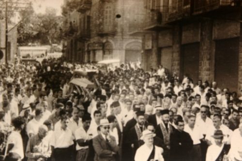 הלוויית הנערים בחיפה בשנת 1961 הלוויית הנערים בחיפה בשנת 1961