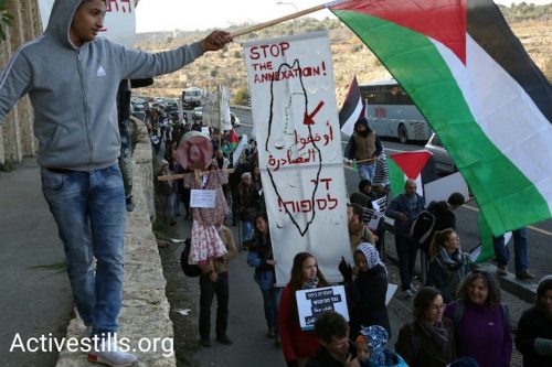הפגנה יהודית-ערבית לאורך כביש 60 (קרן מנור / אקטיבסטילס)