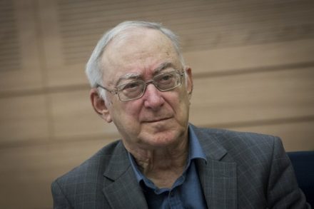 פרופסור אסא כשר בכנסת (מרים אלסטר / פלאש90)