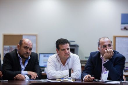חברי הכנסת טיבי, עודה וגנאים, הרשימה המשותפת (יונתן זינדל/פלאש90)