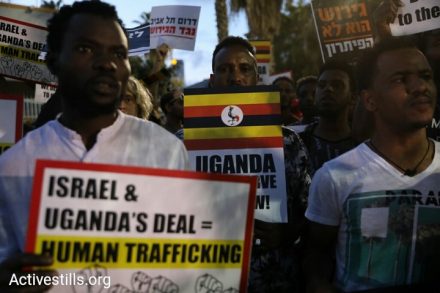 לא רואנדה, לא אוגנדה, הגירוש הוא פרופוגנדה. ההפגנה בגינת לוינסקי (צילום: אורן זיו/אקטיבסטילס)