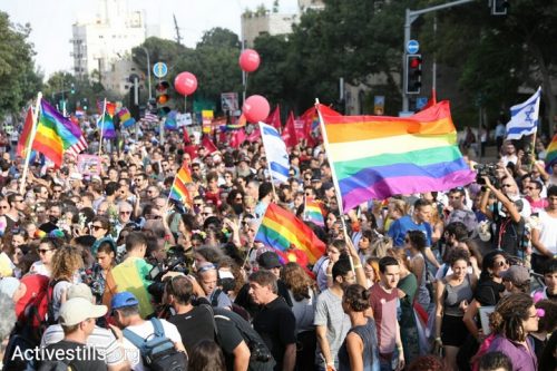 עשרות אלפים במצעד הגאווה בירושלים (צילום: אורן זיו/ אקטיבסטילס)