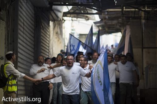 מצעד דגלים אורן זיו מצד הדגלים בירושלים. הציונת הדתית צימצמה את עצמה לאדמה (צילום: אורן זיו / אקטיבסטילס)