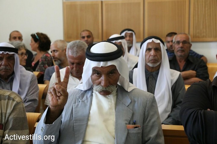 שיח' סיאח בדיון על ערעורו בבית המשפט המחוזי בבאר שבע, ב-28 באוגוסט 2018 (צילום: אורן זיו / אקטיבסטילס)