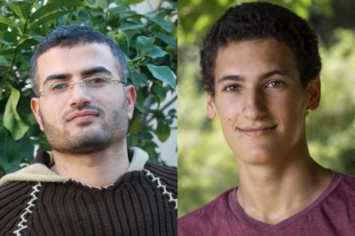הסרבן הלל גרמי (מימין) ומארגן צעדת השיבה בעזה אחמד אבו רתימה. (התמונות באדיבות "מסרבות", ומתוך עמוד הפייסבוק של המצולם) הסרבן הלל גרמי (מימין) ומארגן צעדת השיבה בעזה אחמד אבו רתימה. (התמונות באדיבות "מסרבות", ומתוך עמוד הפייסבוק של המצולם)
