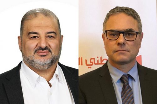 הפסילה של בל"ד-רע"ם עשויה לשמש שחקן חיזוק לתנועת החרם. מטאנס שחאדה מבל"ד (מימין) ומנצור עבאס מרע"ם, המובילים את הרשימה (צילומים: יח"צ) הפסילה של בל"ד-רע"ם עשויה לשמש שחקן חיזוק לתנועת החרם. מטאנס שחאדה מבל"ד (מימין) ומנצור עבאס מרע"ם, המובילים את הרשימה (צילומים: יח"צ)