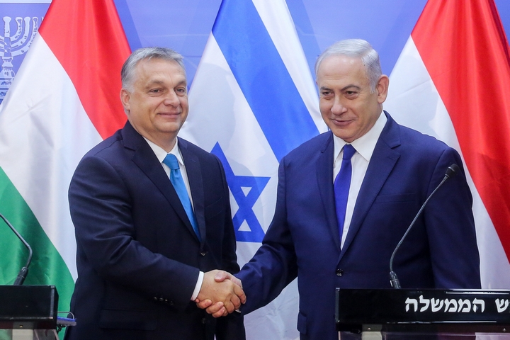 ראש ממשלת ישראל בנימין נתניהו וראש ממשלת הונגריה ויקטור אורבן ב-2018 (צילום: מרק ישראל סלם)