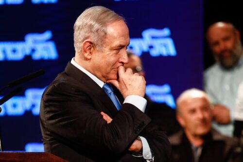לא פחות מההכרזה על הקמת המדינה. נתניהו באירוע בחירות של הליכוד בלוד, 11 בפברואר 2020 (פלאש 90)