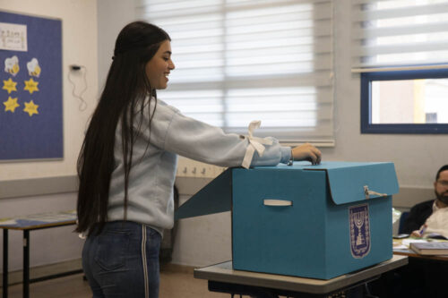 קלפי בטמרה, 2 במרץ 2020 (צילום: אורן זיו)