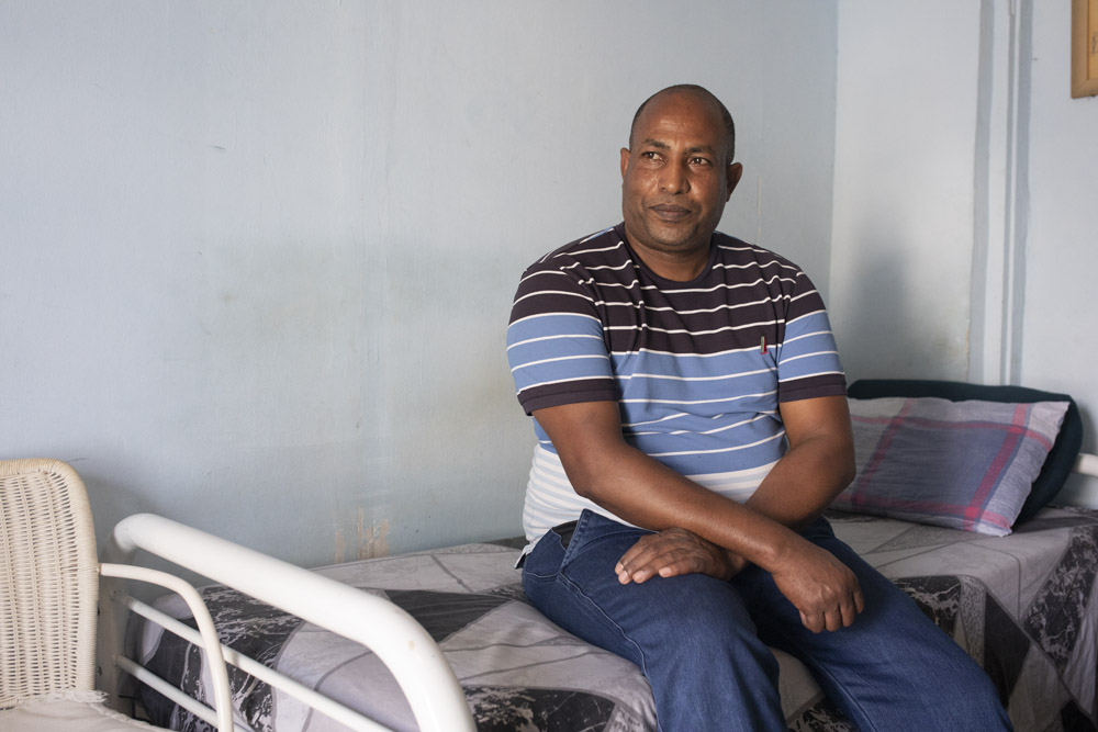 טז, בן 45 מבקש מקלט מאריתריאה. (צילום אורן זיו)