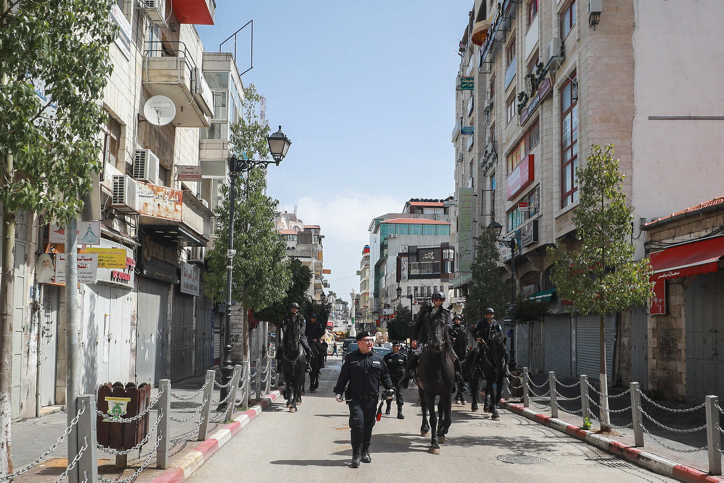 הרשות הפלסטינית עושה ככל יכולה, אבל יכולותיה מועטות. שוטרים ברמאללה (צילום: פלאש 90)