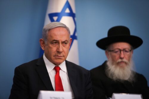 שליש מהמתנחלים הם היום חרדים. נתניהו עם השר יעקב ליצמן (צילום: יונתן זינדל / פלאש 90)