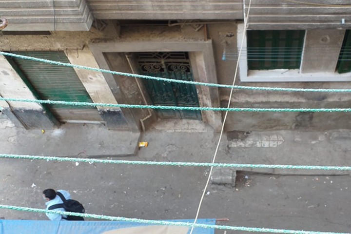 התיירים נעלמו מהרחובות. צילום מחלונה של נעמת מוחמד באלכסנדירה (צילום: נעמת מוחמד)