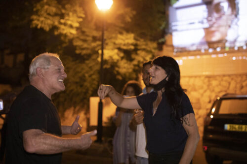 הפגנת מחאה מחוץ לביתו של ח״כ חיים כץ בשוהם, 20 במאי 2020 (צילום אורן זיו)