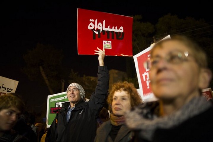 אחרי קריסת השמאל, הצורך במפלגה יהודית ערבית גובר. מפגינים נגד חוק הלאום (צילום: יונתן זינדל / פלאש 90)